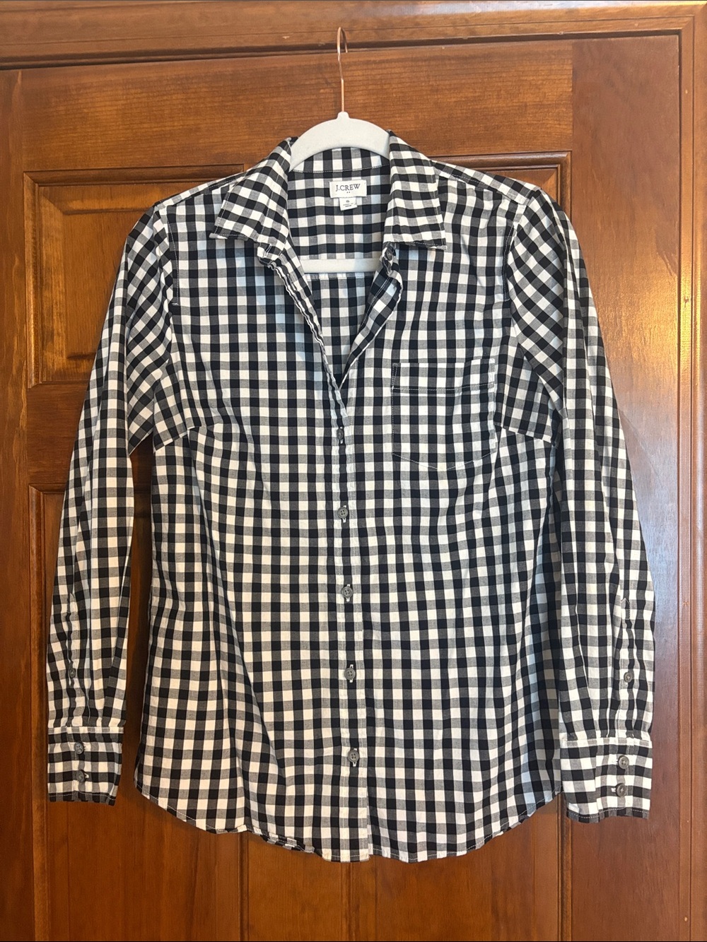 J. Crew Factory | Black & White Gingham Button-Up Shirt